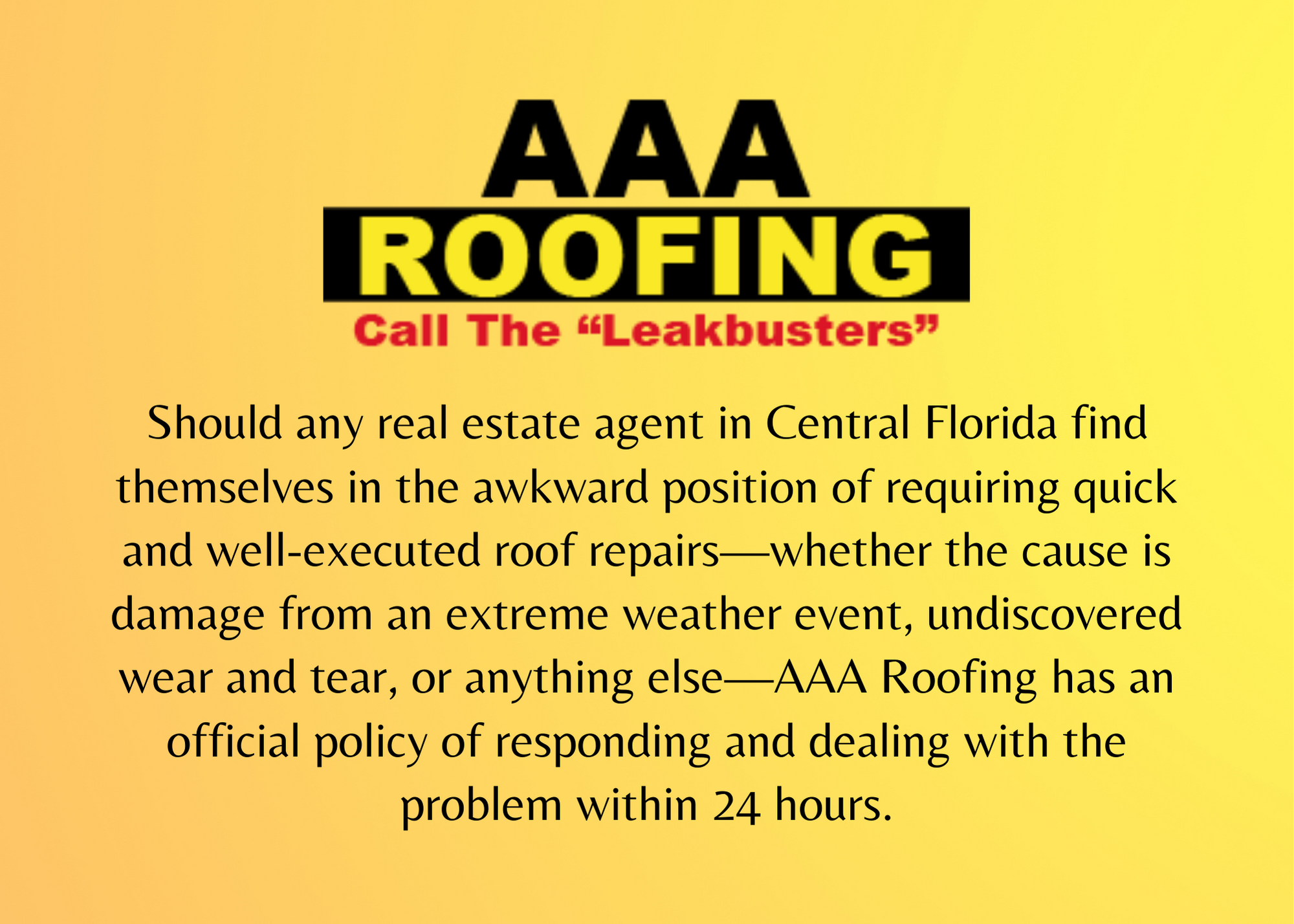 AAA Roofing, Monday, November 14, 2022, Press release picture